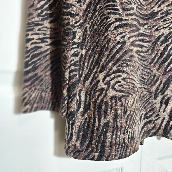 Classiques Entier Small Silk Cashmere Cardigan Animal Print  Mobwife Open  Soft - Picture 5 of 7